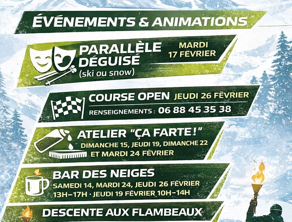 Programme des vacances de février